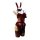 Red lace rabbit girl lingerie set with ears, featuring a tight-fit bodysuit and stockings for women.