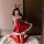 Red bunny girl costume - sexy lingerie dress for new year & christmas, no-remove seductive outfit