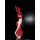 Woman wearing red bunny girl lingerie set with lace crop top, bodycon mini dress, and matching ears for christmas or cosplay.