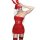 Red lace bunny lingerie set with crop top, mini dress & ears – perfect for christmas, new year & cosplay.