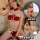 Red christmas bunny lingerie set - sexy no-remove rabbit girl costume for new year & holiday fun