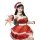 Red christmas lingerie dress set - festive holiday role play outfit for women featuring santa hat, bells, and lace details.
