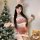 Red christmas party lingerie set - sexy bunny girl costume for holiday cosplay & new years eve, featuring festive bunny ears ...