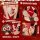 Red christmas sexy lingerie set for women - holiday bedtime costume & cosplay outfit featuring heart-themed designs and festi...