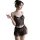 Sexy sheer lace lingerie set featuring transparent sleep dress with eyelash trim, plus size design, elegant and stylish for w...