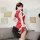 Red holiday lingerie set - sexy chinese-inspired new year & christmas party dress with qipao style