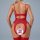 Red lace backless shapewear bodysuit with cutouts, featuring sexy design and instant slimming effect for women.
