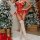 Sexy red lace bodysuit set with floral mesh design, perfect for role play outfits. ideal for christmas and new year celebrati...