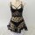 Sexy sheer mesh love flower sleep dress set with lace detailing and heart patterns, perfect for intimate lingerie.