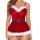 Red lady christmas costume - sexy lingerie set with fuzzy trim and belt for holiday parties, stage performances & new year ce...