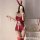Sexy red low-cut slip dress with bunny ears, perfect for new year and christmas eve celebrations.