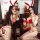 Red rabbit girl costume set - sexy new year & christmas lingerie outfit for women, no-remove design