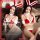 Sexy red rabbit girl costume set - new year & christmas lingerie outfit for women, no-remove design