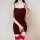 Red sexy sleep dress - pure & tempting sheer mesh slip dress for women, tight-fit camisole nightgown, live stream outfit