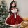 Red sparkly sexy new year dress - sweet & spicy holiday lingerie mini dress with strapless bodice, festive design perfect for...