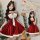 Red sparkly sexy new year dress - sweet & spicy holiday lingerie mini dress with strapless bodice