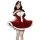 Red sparkly sexy new year dress - sweet & spicy holiday lingerie mini dress with strapless bodice