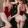 Red velvet bunny costume for women - seductive lace backless bodysuit with ties & cutouts, featuring festive design and elega...
