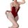 Red velvet bunny costume for women - seductive lace backless bodysuit with ties & cutouts
