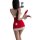 Red velvet sexy lingerie set - new year party sleepwear & role play costume for women, festive red dress with bunny ears, per...