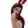 Sexy bunny costume dress with red velvet headband, perfect for festive occasions. plus size pure temptation outfit.