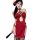 Red vintage qipao lingerie featuring sexy peony embroidery, high-slit design, and elegant bodycon fit. perfect for wedding co...