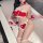 Red new year bunny lingerie set featuring a festive santa-inspired design with fluffy accents, perfect for holiday-themed out...