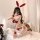 Sexy red bunny-themed lingerie set with fluffy details, perfect for festive occasions. includes bunny ears and accessories.