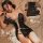 Retro chinese-style lace-up cheongsam lingerie set - high-slit sexy uniform outfit for women