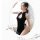Retro chinese-style lingerie set - back-tie cheongsam costume with sheer cutouts for nightclub & performance