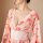 Retro japanese kimono lingerie set featuring floral patterns, lace bodysuit with cut-out details, and waist-cinching design.
