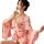 Retro kimono lace lingerie set - sexy sheer sleeve corset costume for women, featuring floral patterns and elegant design.