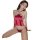 Retro lace bodysuit for women featuring a sensual halter design, backless top with lace detailing, adjustable ties, and plus-...