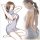 Romantic nightwear sweater dress: open-front, backless sexy knit mini dress for women.