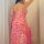 Sexy womens nightgown with rose print, sheer fabric, thong design, plus size option, elegant back cutout.