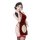 Red silk velvet qipao lingerie set featuring lace-up design, cut-outs, and mandarin buttons, perfect for chinese-style erotic...