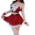 Sexy rudolph-themed christmas outfit with bow top and skirt, perfect for holiday parties and date night ensembles