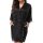 Black ice silk robe with lace trim, elegant design perfect for lounging and intimate wear.