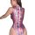 Ruiyun laser rabbit girl bodysuit - open-crotch sexy cosplay costume set for role play & sm, featuring holographic design and...