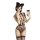 Sexy leopard print bodysuit with studs and crotch cutout, perfect for bold confidence. wild temptress costume featuring cat e...