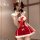 Ruiyun velvet sexy christmas nightgown - cute role play costume & holiday lingerie set featuring a festive design with red ac...