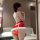 Sexy christmas nightgown with cute role play design, holiday-themed velvet lingerie set for fun and fun moments.