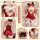 Ruolan christmas sexy lingerie set - no-remove seductive sleepwear for small bust, holiday costume outfit featuring festive r...