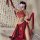 Ruolan sensual dunhuang flying apsara lingerie set – exotic hook-neck belly dance costume featuring intricate designs and flo...
