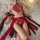 Ruolan sensual dunhuang flying apsara lingerie set – exotic hook-neck belly dance costume featuring intricate designs and flo...
