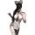Sexy ruyue sweet maid costume with sheer chest design, elegant white uniform for pure temptation, perfect for bedroom outfits...