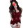 Red sequined velvet christmas costume set featuring festive nightgown with reindeer antlers and heart mask for role play and ...