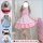 S4xl maid costume cosplay dress - lolita style plus size servant outfit for women featuring pink and blue dresses with ruffle...