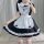 S5xl japanese maid dress - cute anime cosplay costume for women, classic short-sleeve maid outfit with white apron and ribbon...