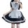 S5xl japanese maid dress - cute anime cosplay costume for women, classic short-sleeve maid outfit with white apron and ruffle...